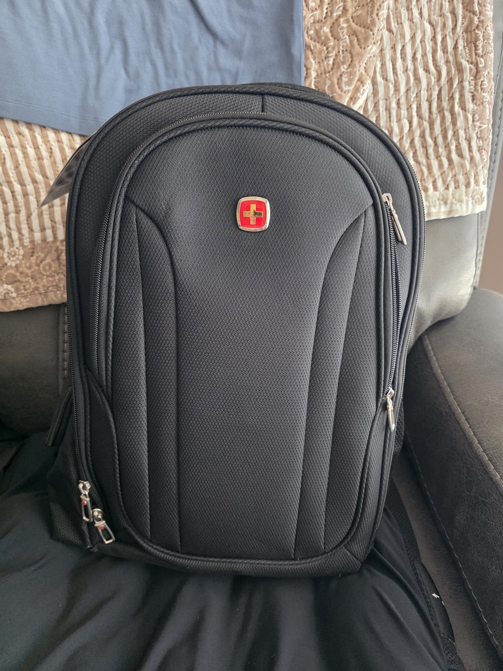 SwissGear Black Travel Backpack with Organizers